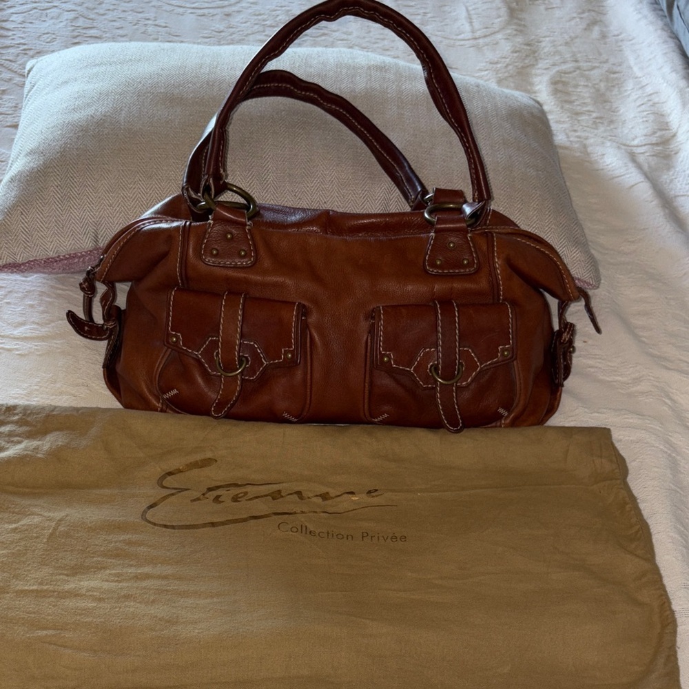 Vintage Gently Loved Etienne Collection Privee Congac Leather Bag/Duffel 90’s